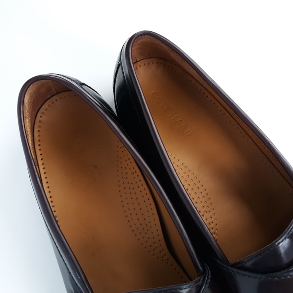 Cole Haan Mens Loafer Dress Shoes 13E Cherry Brown - Picture 4 of 8